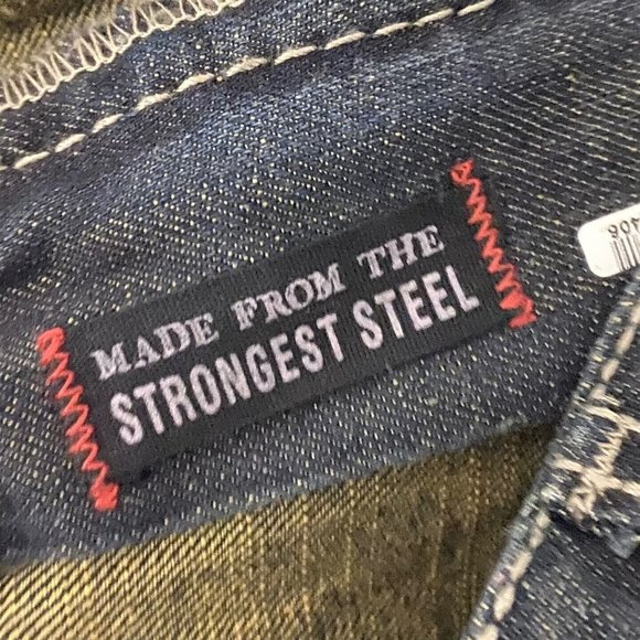 TK Axel Treadwell Relaxed Straight Mens Jeans Size 38x32 Dark Wash Denim Casual - Picture 8 of 10